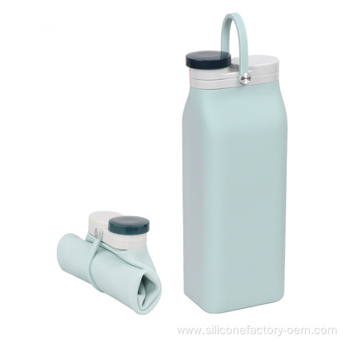 Silicone Outdoor Sports Leakproof Collapsible Water Bottle